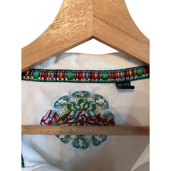 Robert Graham Polo Short Sleeve Shirt Embroidered Accents Men's Size 2xl - Picture 3 of 6
